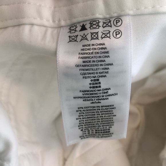 Michael Michael Kors white pants w decorative gold & brown half belt dry cleaned - Picture 10 of 13